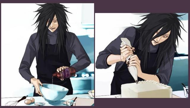 Madara cooking b-day cake